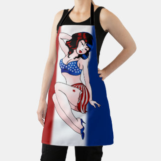Delantal Apron Retro Tattoo Pinup Apron Chica de Pinup Apro