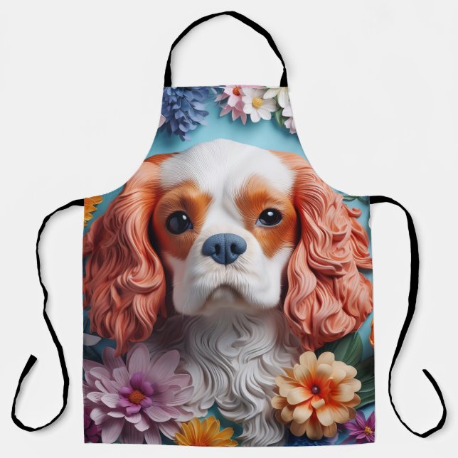Delantal Apron - Rey Charles Spaniel (Anverso)