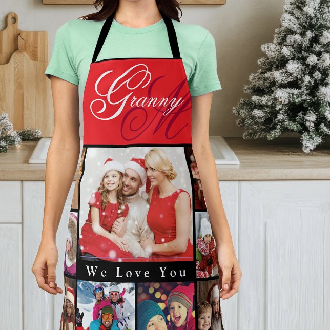 Delantal Apron rojo de foto elegante de la abuela (Subido por el creador)