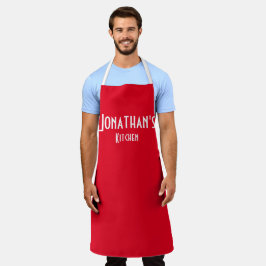 Delantal Apron rojo personalizado
