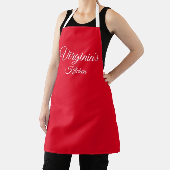 Delantal Apron rojo personalizado (in situ)