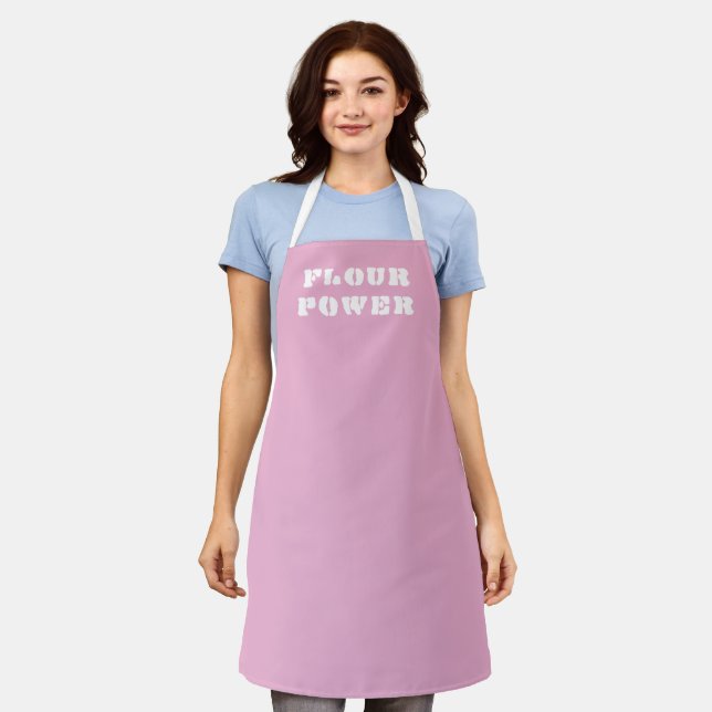 Delantal Apron rosa con luz de fuerza de harina (Gastado)