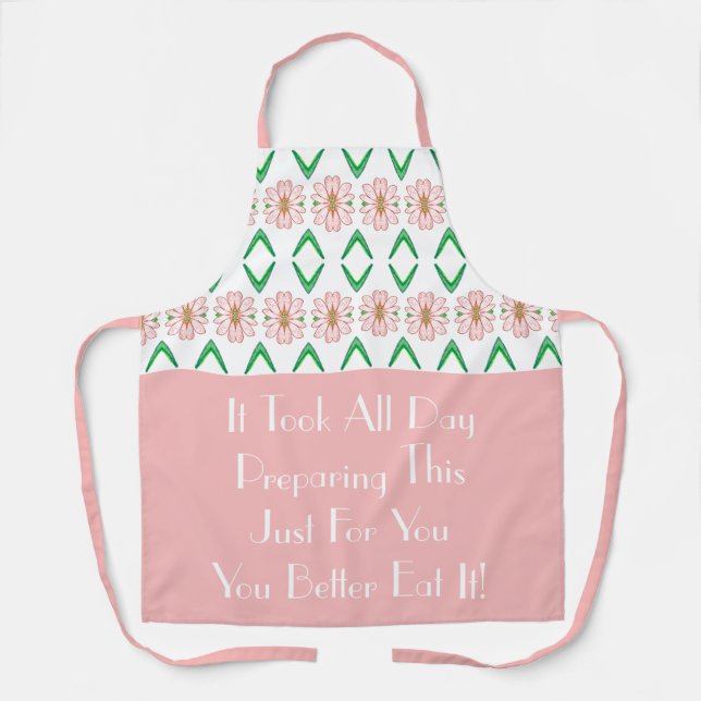 Delantal Apron rosa gracioso y elegante (Anverso)