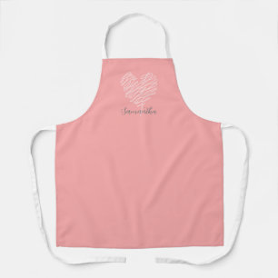 Delantal Apron rosa Minimalista moderno de la línea del cor
