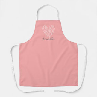Delantal Apron rosa Minimalista moderno de la línea del cor