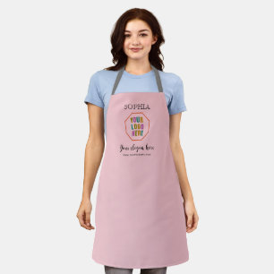 Delantal Apron rosa personalizado con logotipo de empresa P