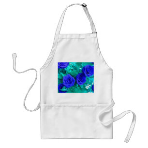 Delantal Apron Rosas azules