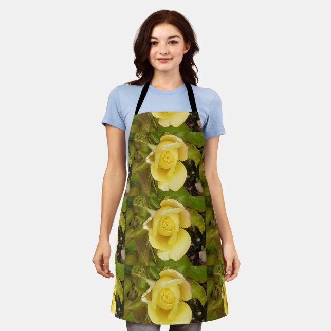 Delantal Apron Rosebuds Amarillo (Gastado)