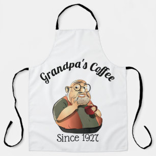 Delantal Apron, Rótulo de cafetería del abuelo personalizad