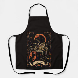 Delantal Apron Scorpio Celestial Zodiac Art