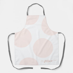 Delantal Aprón simple personalizado con punto de polka rosa