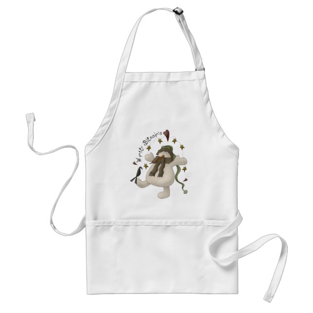 Delantal Apron Snowman de Wynter Blessin (Frente)