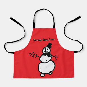 Delantal Apron Snowman (Rojo)