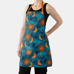 Delantal Apron Sol, Luna y Estrellas