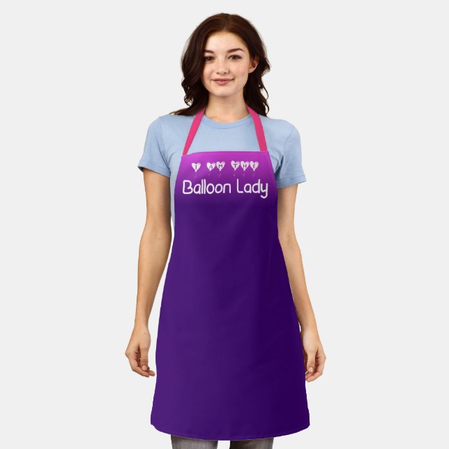 Delantal Apron: "Soy la Dama de los Globos" (Gastado)