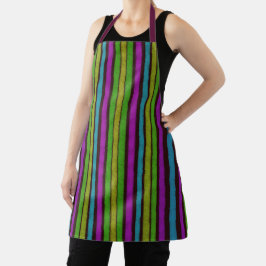 Delantal Apron striping negrita