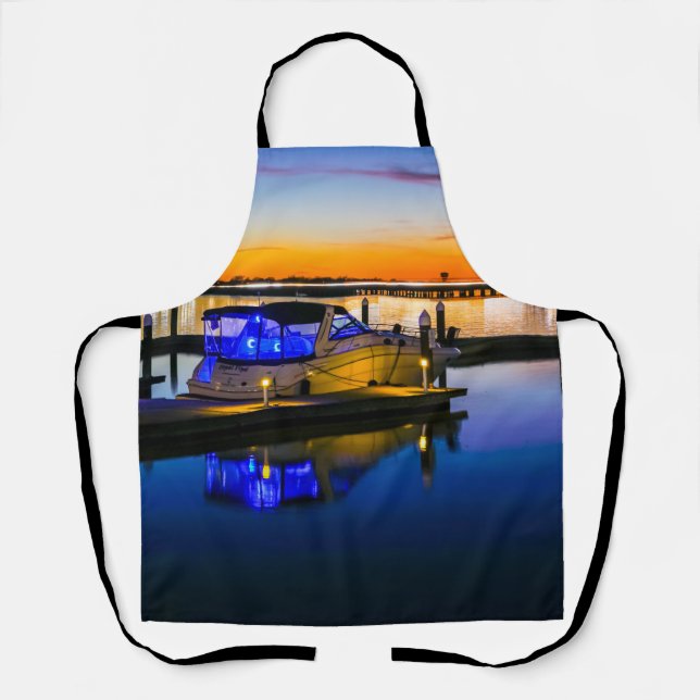 Delantal Apron Sunset de Lake Ray Hubbard Rockwall TX (Anverso)