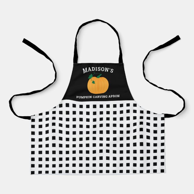 Delantal Apron tallador de calabaza de Halloween (Anverso)