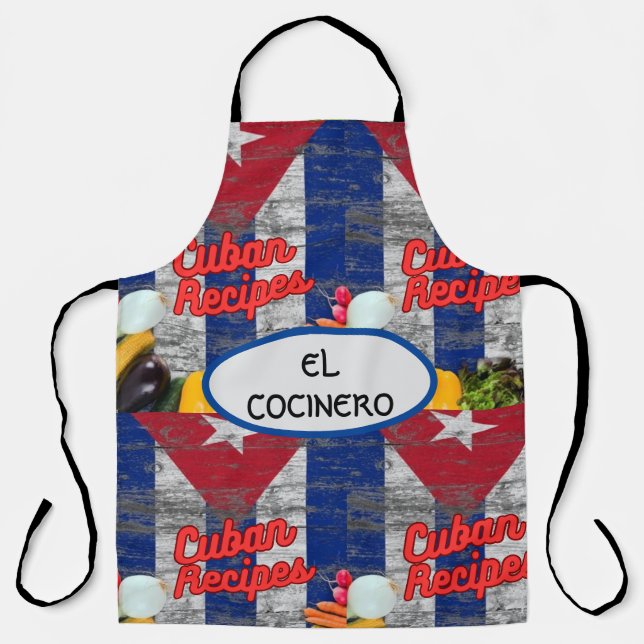 DELANTAL APRON TEMÁTICO CUBANO EL COCINERO (Anverso)