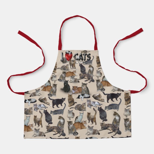 Delantal Apron todo en 😺 de gatos (Anverso)