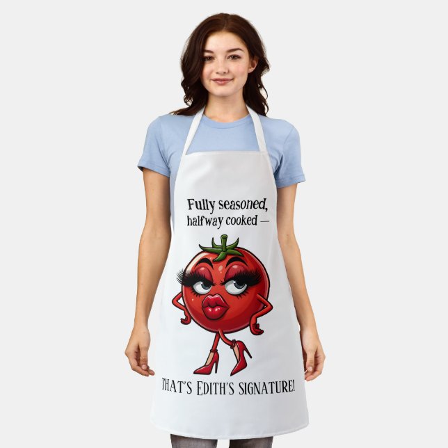 Delantal Apron "totalmente preparado, a medio camino" (Gastado)