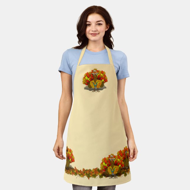 Delantal Aprón turístico de Acción de Gracias de vacaciones (Gastado)