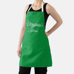 Delantal Aprón verde Kelly personalizado