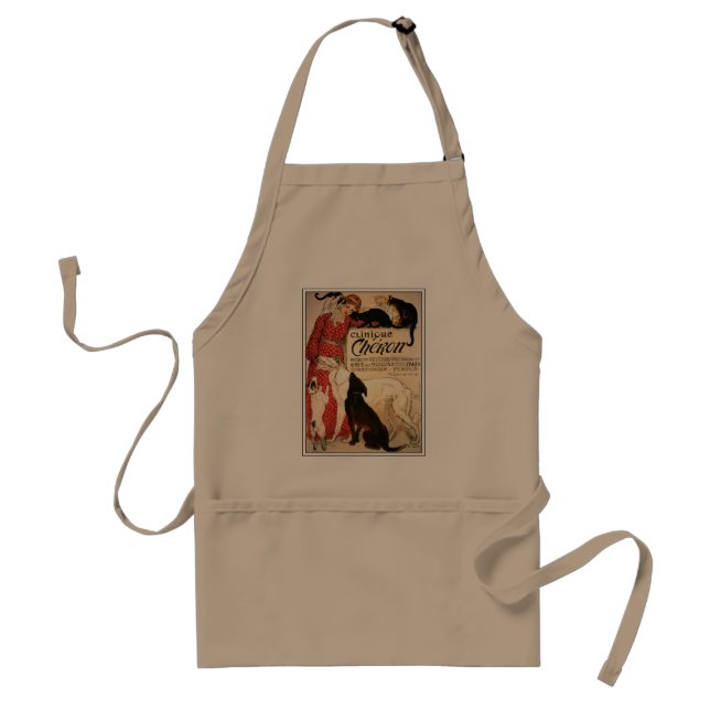 Delantal Apron: Vintage Steinlen "Clinique Cheron" (Frente)