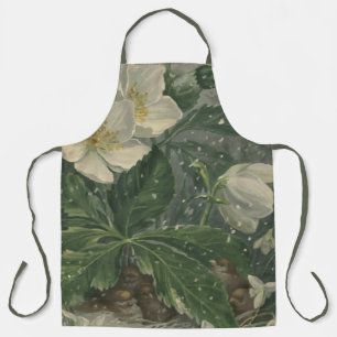 Delantal Apron White Garden florió Apron para mujeres  