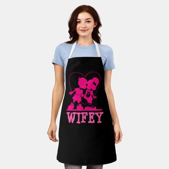 Delantal Apron WIFEY CUTE DE COCINA APRON (Gastado)