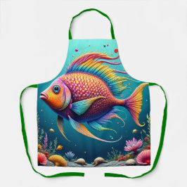 Delantal Apron With a Happy Fish