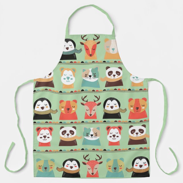 Delantal Apron Woodland Whimsy Buddies (Anverso)