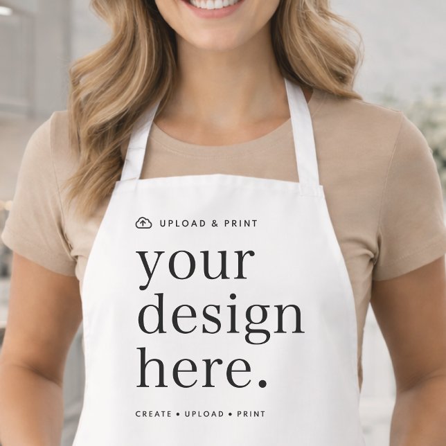 Delantal Apron Your Design Upload (Upload your artwork and turn this apron into branded workwear, custom merch, or a stylish gift)