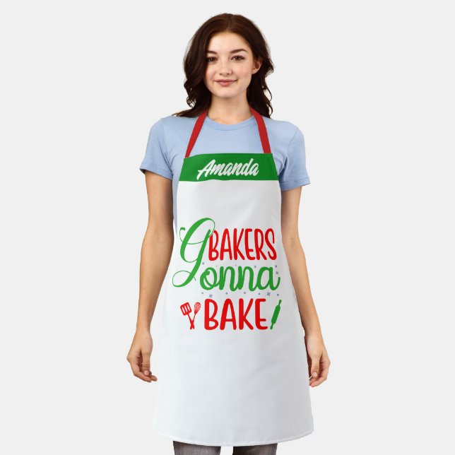 Delantal Aprones con nombre de chef personalizado, panadero (Gastado)