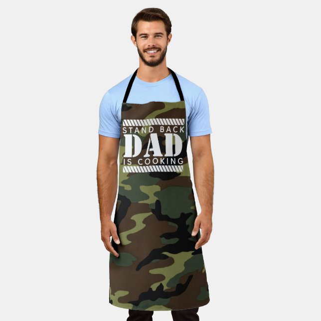 Delantal Aprones de camo masculinos, cocina de papá Persona (Gastado)