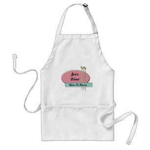 Delantal Aprones de cena estilo retro personalizados de los