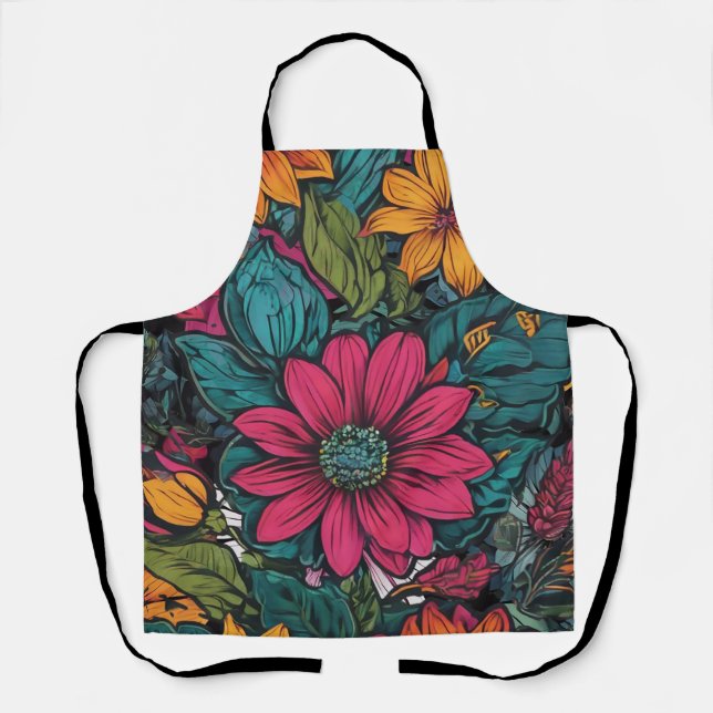 Delantal Aprones de flores (Anverso)