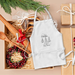 Delantal Aprones navideños clásicos y Personalizable