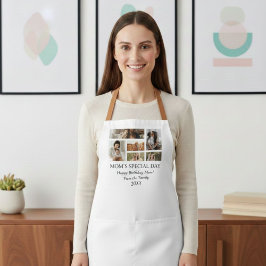 Delantal Aprons Birthday Photo Collage, Modern Mother Gift 