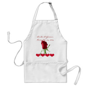 Delantal Aprons de Red Rose Boda