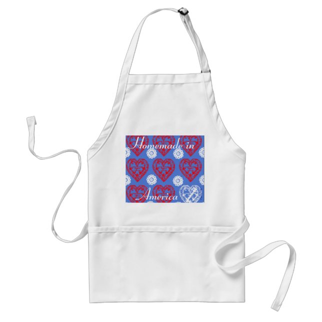 DELANTAL  APROONOS DE CHEF PATRIÓTICOS - DISEÑOS ROJO, BLANC (Frente)