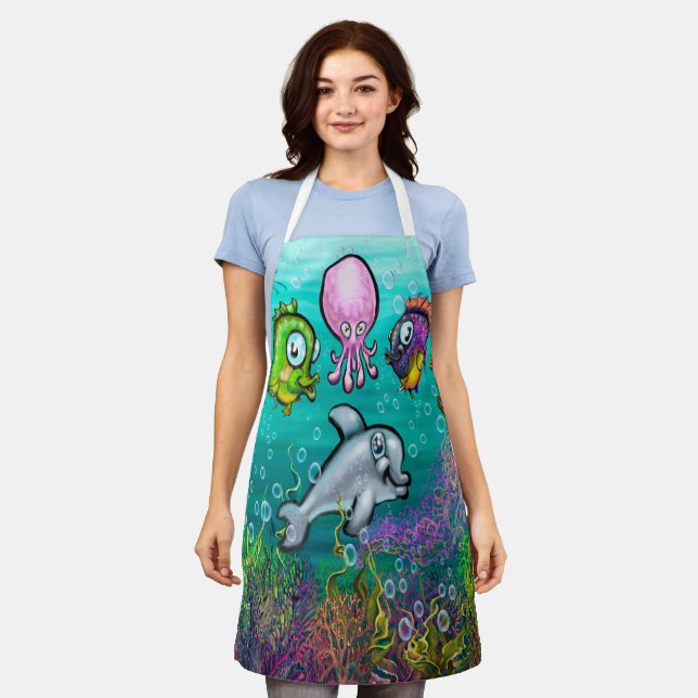 Delantal Aqua Babies Apron (Gastado)