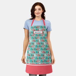 Delantal Aqua Blue Ho Ho Ho