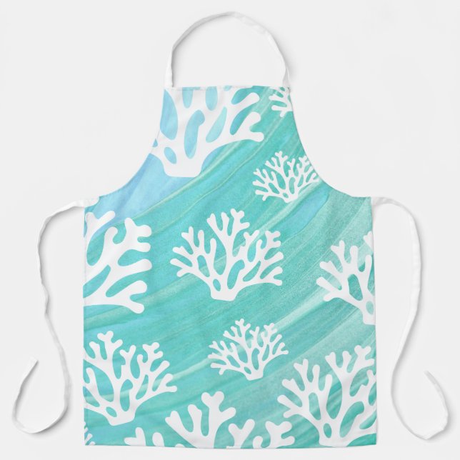 Delantal Aqua Ocean Coral Sealife (Anverso)