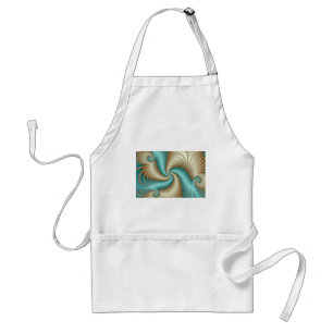 Delantal Aqua Satin - Fractal