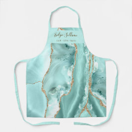 Delantal Aquamarine agate apron profesional de belleza