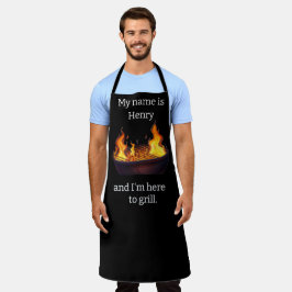 Delantal Aquí al Personalizado Grill Apron