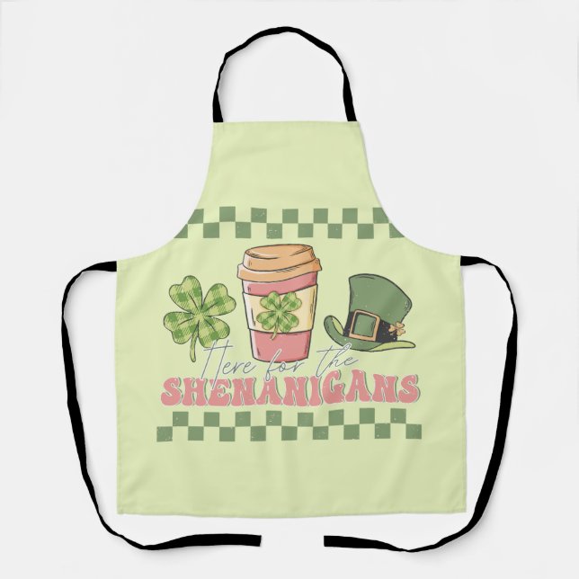 Delantal Aquí Para Los Shenanigans (Anverso)