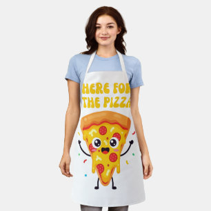 Delantal Aquí por la pizza Cute Kawaii Slice