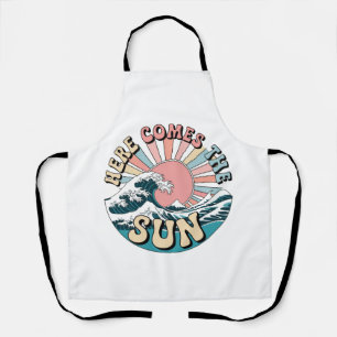 Delantal Aquí Viene El Sol - Vibes De Verano Retro
